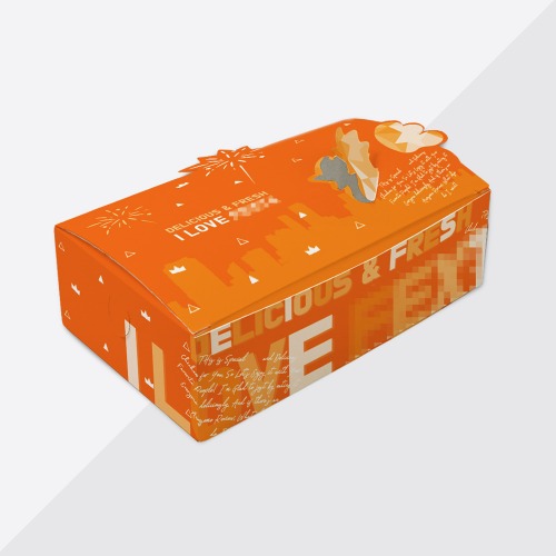 [주문제작] 오렌지 치킨박스 금계시리즈 10,000매